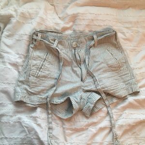 american eagle stripes tie summer beach shorts